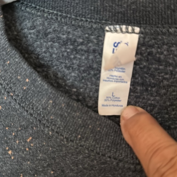 “Bad Witch Vibes” blue sweatshirt purchased from a boutique. Size L . - Picture 5 of 5